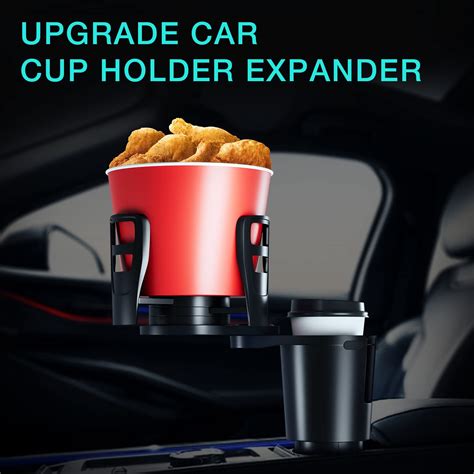 Dual Car Cup Holder Expander Large Drink Cupholder Insert Adapter 2