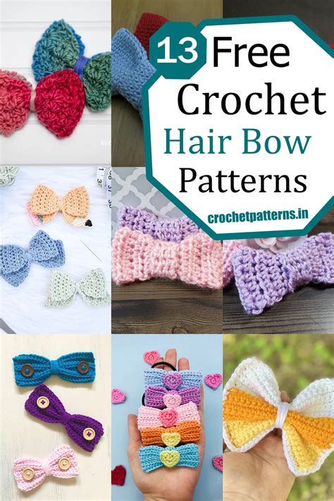 13 Free Crochet Hair Bow Patterns