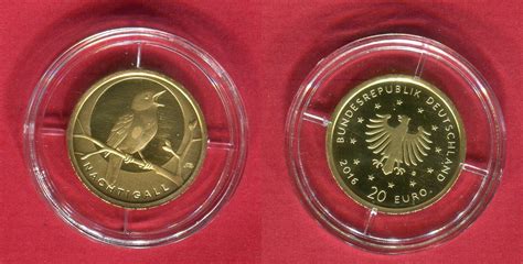 Deutschland BRD 20 Euro Goldmünze 1 8 Unze Gold 2016 G Heimische Vögel