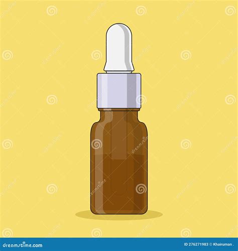 Serum Bottle Flat Vector Illustration Icon On Green Background For Web