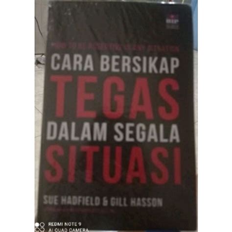 Jual Buku CARA BERSIKAP TEGAS DALAM SEGALA SITUASI By SUE HADFIELD