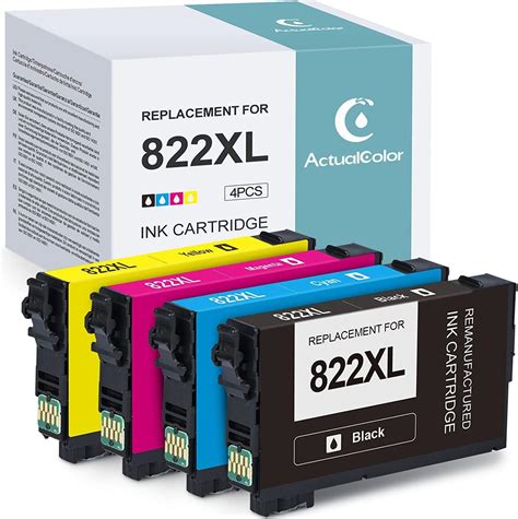 Actualcolor C Remanufactured Ink Cartridge Replacement For Epson 822xl Ink Cartridge