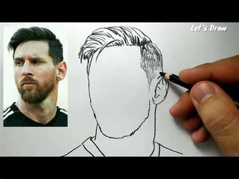 ASMR drawing Lionel Messi / how to draw lionel messi from Barcelona ...