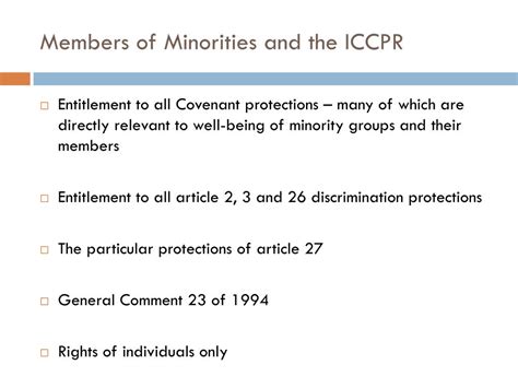 Ppt The Human Rights Committee Protecting Minorities Powerpoint Presentation Id 5047201