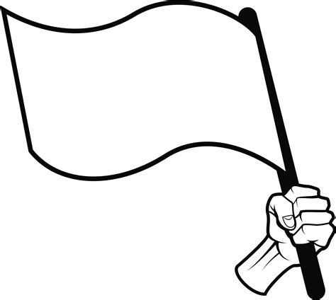 Download White Flag Hand Holding Illustration | Wallpapers.com