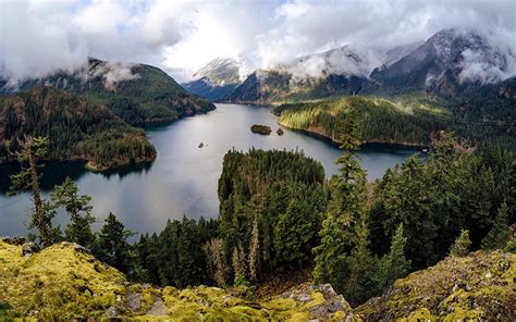 Fonds Decran Usa Photographie De Paysage Lac Montagnes Forêts North