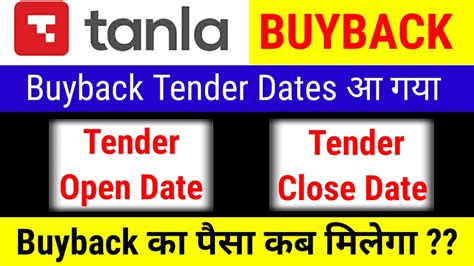 Tanla Platforms Buyback Date Tanla Buyback Tanla Buyback