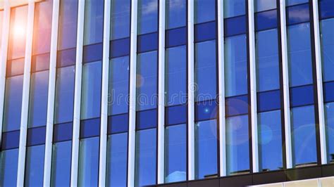 Edificio Moderno De Cristal Con Fondo Azul Del Cielo Detalles De Vista