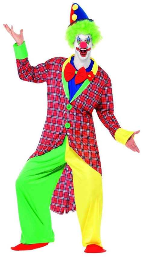 Mens La Circus Deluxe Clown Costume Adults Circus Fancy Dress Stag