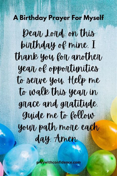 50th Birthday Prayer For Myself