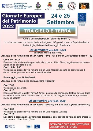 Giornate Europee Del Patrimonio Villa Romana A Potenza Aperta Il