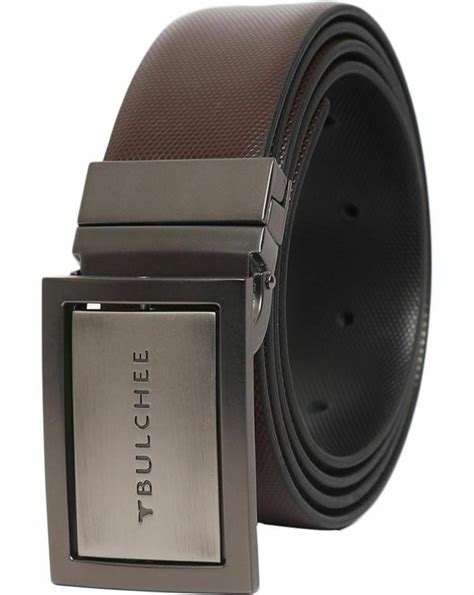 Bulchee Men Formal Brown Genuine Leather Reversible Belt Jiomart