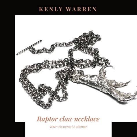 Raptor Claw Talisman Necklace Kenly Warren Claw Necklace Talisman Talisman Necklace