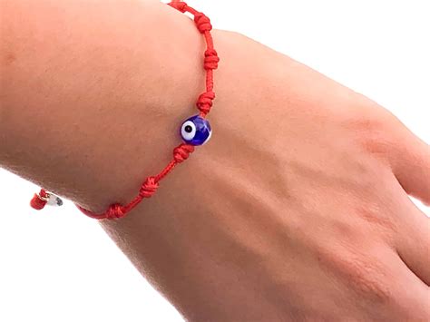 Pulsera Roja 7 Nudos Ojo Turco Azul Cuchicuchi Regalos Personalizados