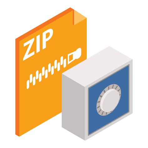 Zip File Icon Isometric Style 15883124 Vector Art At Vecteezy