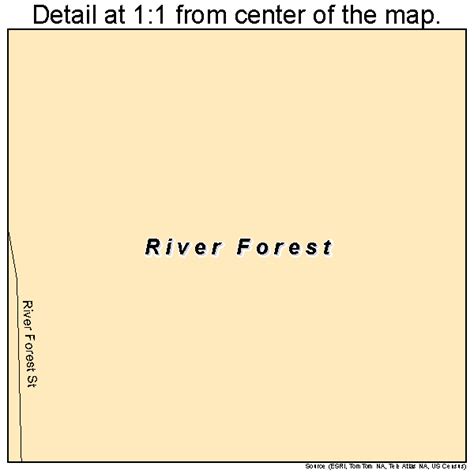 River Forest Indiana Street Map 1864728