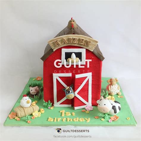 Barn Cake Decorated Cake By Guilt Desserts Cakesdecor