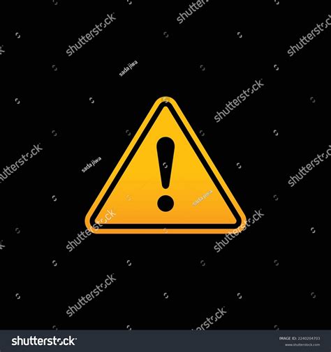 Caution Warning Symbol Vector Yellow Triangle Stock Vector Royalty