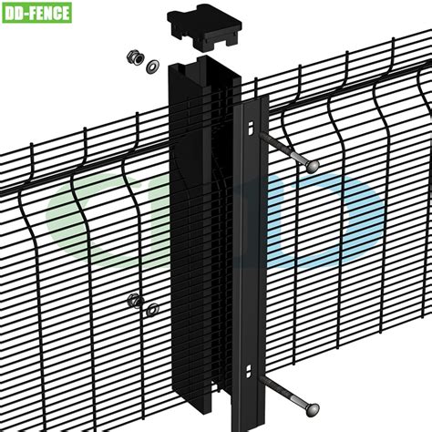 Galvanized Black Metal Welded Wire Mesh 358 High Security Anti Climb