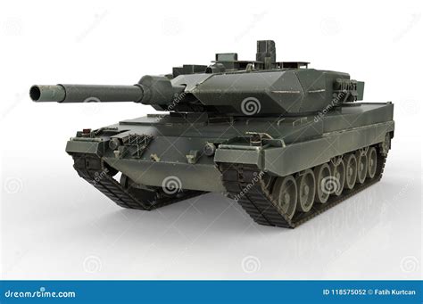 El Tanque Militar Aislado En El Fondo Blanco Stock De Ilustraci N