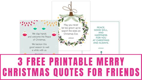 Free Printable Merry Christmas Quotes For Friends