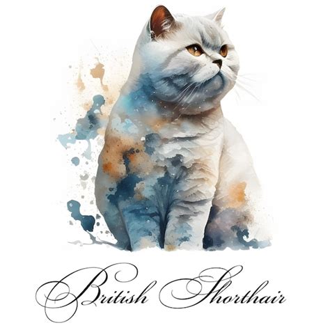 Premium Ai Image Watercolor Illustration Of A Single Cat Breed