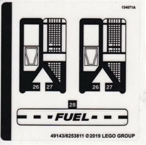 Lego Planche Stickers Autocollant Chevrolet Camaro Zl Race Car Set