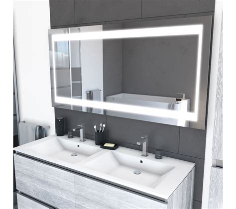 Miroir Led Silver Futura X Cm Gris Miroir Salle De Bain But