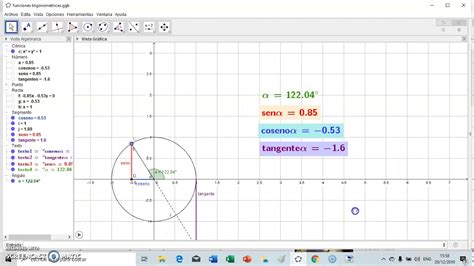 Razones Trigonométricas En Geogebra Youtube