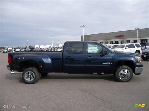 2009 Midnight Blue Metallic Gmc Sierra 3500hd Sle Crew Cab 4x4 Dually