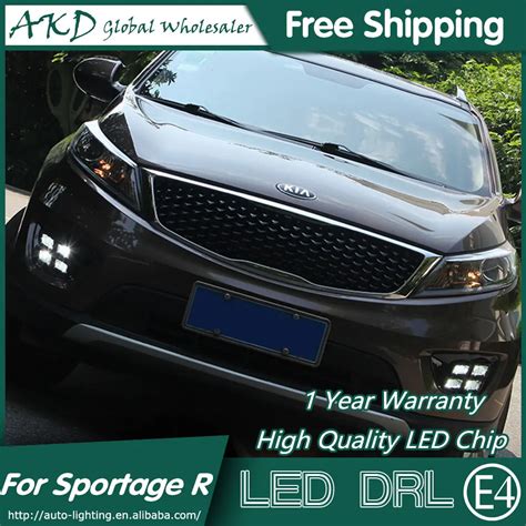 AKD Car Styling For Kia Sportage R DRL 2014 New SportageR LED DRL Korea