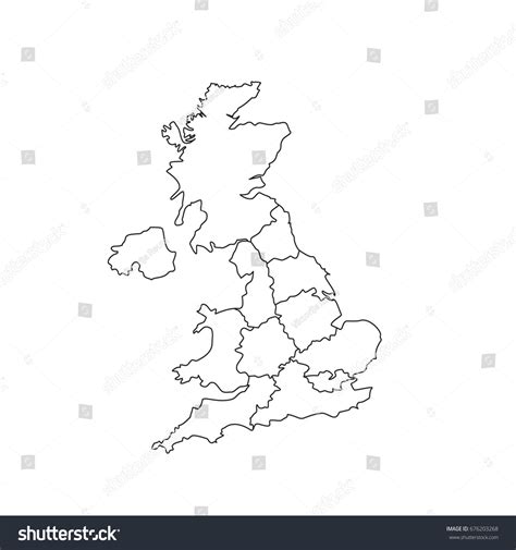 Uk Map Outline With Regions Ashlan Ninnetta