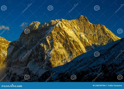 Mountain Glacier Landscape and Scenic View of Kangchenjunga or ...