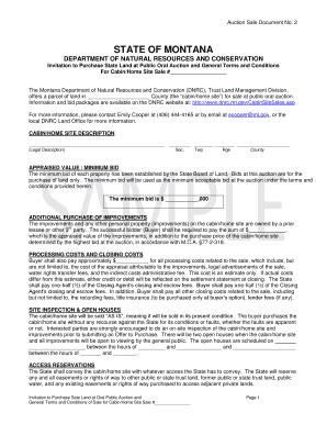 Fillable Online Dnrc Mt Sample Invitation To Purchase Pdf Montana