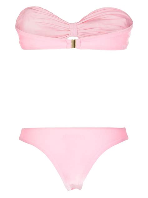 Oceanus Stella Embellished Bandeau Bikini Set Farfetch