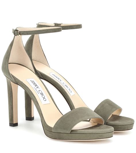 Jimmy Choo Misty 100 Suede Sandals Lyst