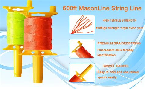 mason   handle reloadable reel  braided nylon