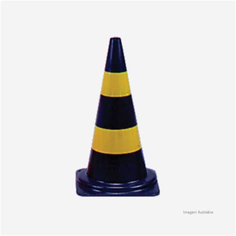 Cone Pvc 50 Cm Amarelo Preto Granville Equipamentos De