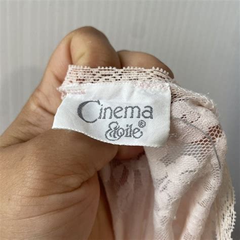 Intimates Sleepwear Vintage Cinema Etoile Satin Lace Nightgown Maxi Dress Pink Lingerie