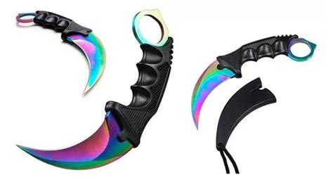 Karambit Ops Deep Tornasol Con Filo Y Funda Rigida Navajas Cuotas Sin