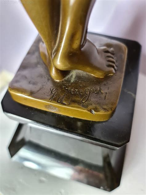 Antiques Atlas Art Deco Bronze Of A Nude By Gotthilf Jaeger C1920