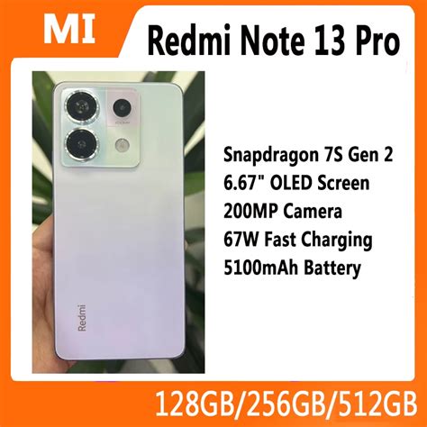 Xiaomi Redmi Note 13 Pro 5G Smartphone 6.67″ Snapdragon 7S Gen 2 ...