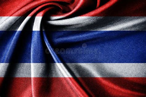thai flag blowing   wind  highly detailed fabric texture