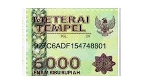 Materai 6000 Baru Png