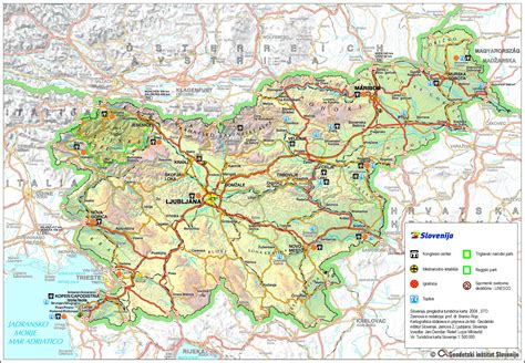 Karta Slovenije 1250000 V Digitalni Obliki