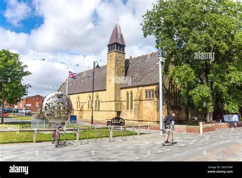 St Marys Church And Blyth Heritage Sculpture Blyth Market Square