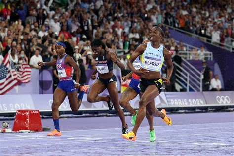 Paris Olympics Saint Lucias Julien Alfred Upsets Sha Carri Richardson