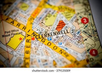 Clerkenwell London Uk Map Stock Photo 379135009 | Shutterstock