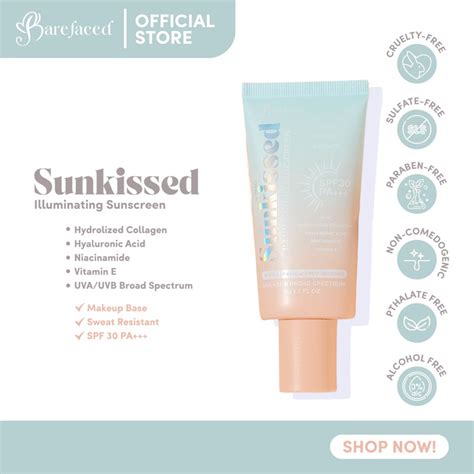 Simply Hue Barefaced Sunkissed Illuminating Sunscreen Spf Pa