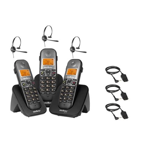 Kit Telefone Sem Fio Ramais Ts Headset Intelbras Shopee Brasil